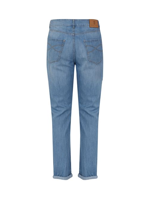 Jeans 5 tasche in denim di cotone BRUNELLO CUCINELLI | ME645X1290C1470